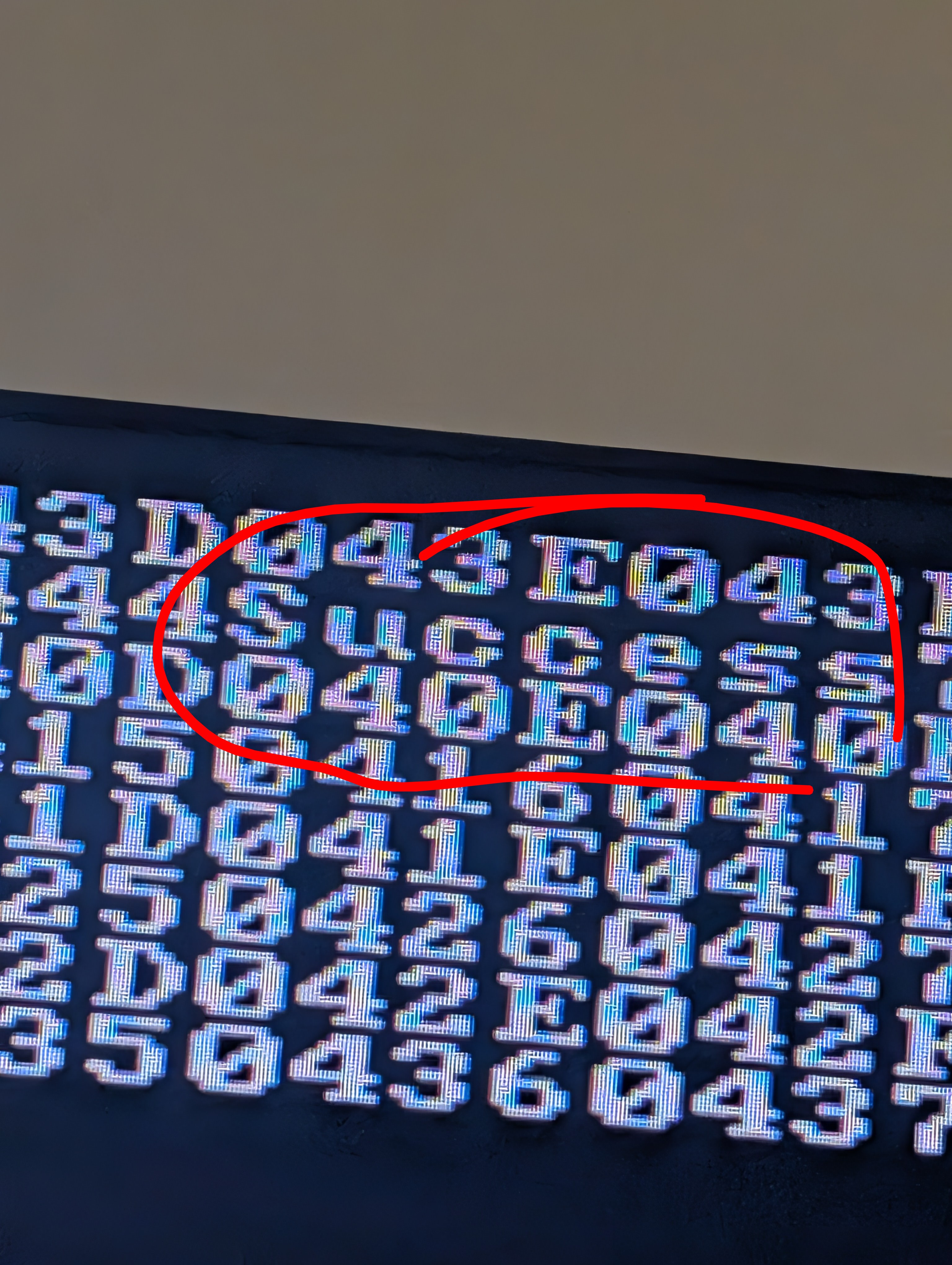 First visible output on the display